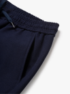 Quần Short Linen Trơn Form Straight QS085 Màu Xanh Đen