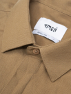 Áo Sơ Mi Herringbone Nẹp Dấu Khuy Form Regular SM211 Màu Be Đậm
