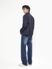 Quần Jeans Trơn Form Straight QJ131 Màu Xanh