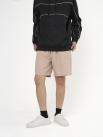Quần Short Linen Trơn Form Straight QS085 Màu Be