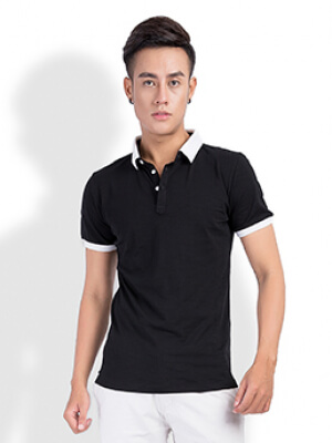 Áo Thun Đen Có Cổ AT740