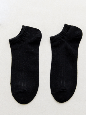 Vớ Cổ Ngắn Sọc Gân VO008 Màu Đen