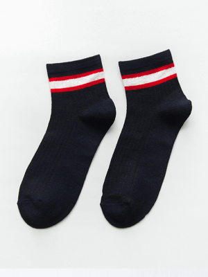 Vớ Dài Cổ Phối Màu VO010 Màu Xanh Đen