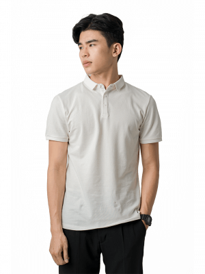 Áo Polo Gắn Nhãn Màu Trắng PO028