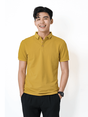 Áo Polo Gắn Nhãn Màu Vàng PO028