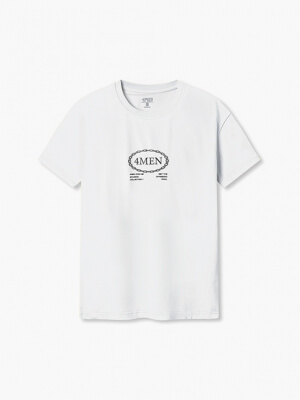 Áo Thun Regular In AT085 Màu Trắng