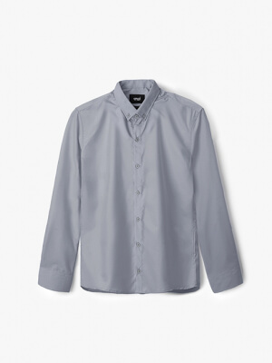 Áo Sơ Mi Slimfit Cổ Cài Nút SM101 Màu Xám Xanh