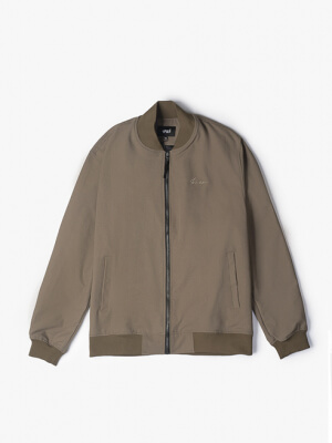 Áo Khoác Regular Basic Bomber AK037 Màu Nâu Nhạt