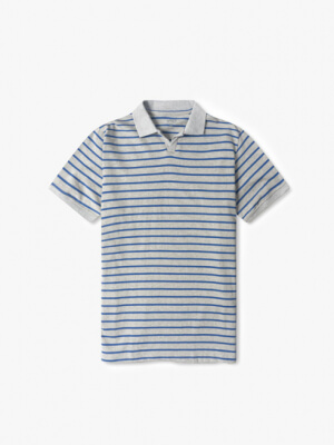 Áo Polo Regular Stripes PO086 Màu Xám
