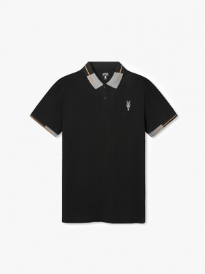 Áo Polo Regular Ngựa Vằn PO093 Màu Đen