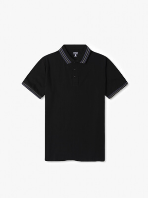 PO Slimfit Bo Sọc Kiểu PO092 Màu Đen
