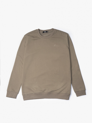Áo Sweatshirt Regular Sọc Gân AS002 Màu Xám