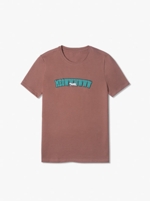 Áo Thun In Slimfit Meowww AT125 Màu Nâu