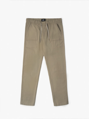 Quần Jogger Đũi Co Giãn Form Regular JO011 Màu Rêu