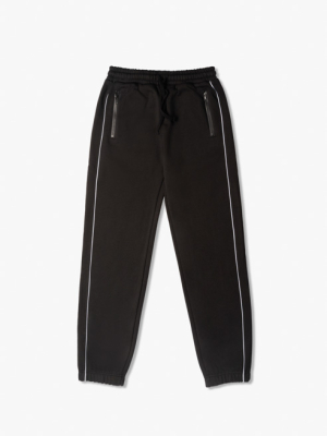 Quần Jogger Nỉ Bông Regular Rã Kiểu J009 Màu Đen