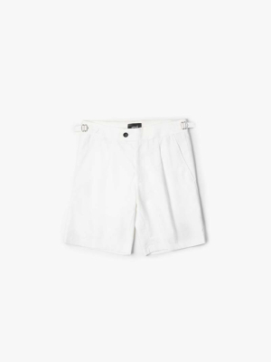 Quần Short Linen Form Regular QS042 Màu Trắng