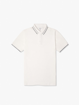 Áo Polo Tổ Ong Cổ Dệt Form Slimfit PO109 Màu Trắng