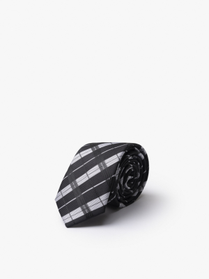 Cà vạt bản nhỏ sọc CV054 màu đen