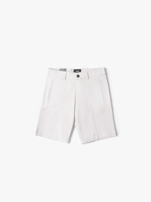 Quần Short Kaki Gắn Tag 4M Form Regular QS049 Màu Xám