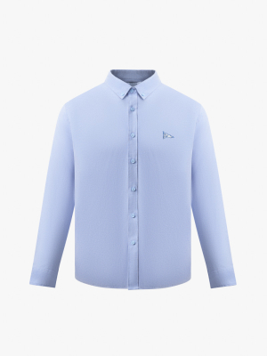 Áo Sơ Mi Oxford Cổ Button-Down Thêu Ngực Form Regular SM149 Màu Xanh Biển