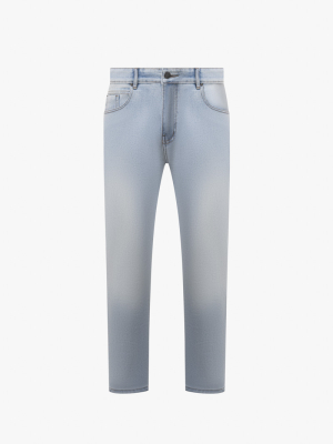 Quần Jeans Xanh Nhạt In Túi Sau Form Slimfit QJ100