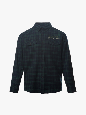 Áo Overshirt Vải Caro Flannel Thêu Heritage Form Loose SM166 Caro Xanh Lá
