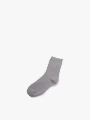 Vớ Công Sở Cổ Cao Cotton VO123 Màu Xám