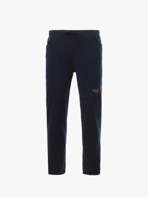 Quần Jogger Kaki Lưng Thun Gắn Tag Da Tam Giác Form Regular JO016 Màu Xanh Đen