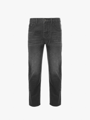 Quần Jean Thêu Chữ Eclectic Prep Form Regular QJ109 Xám