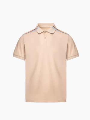 Áo Polo Rayon Phối 2 Sọc Ở Vai Form Regular PO158 Màu Be