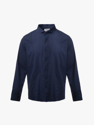 Áo Sơ Mi Diễu Ly Hạn Chế Nhăn Wrinkle X Thêu Peakhour Form Slimfit SM182