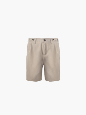 Quần Short Kaki Sidetab Xếp Ly Form Regular QS069 Màu Be