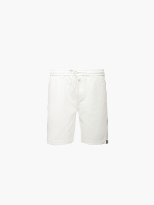 Quần Short Kaki Lưng Thun Gắn Nhãn Trang Trí Form Straight QS067 Màu Trắng