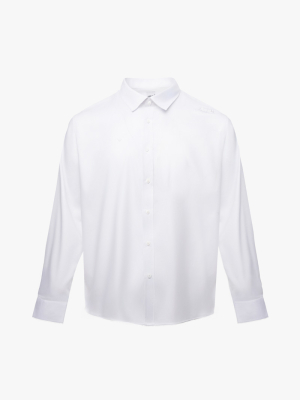 Áo Sơ Mi Tay Dài Vải Bamboo Thêu Chữ Liberty M Ở Vai Form Slimfit SM190