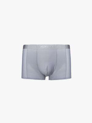 Quần Boxer Lụa Băng Phối Lưới Hai Bên QL068 Màu Xám Nhạt