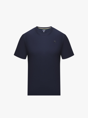 Áo Thun Cổ Tròn Trơn Form Slimfit AT132 Màu Xanh Đen
