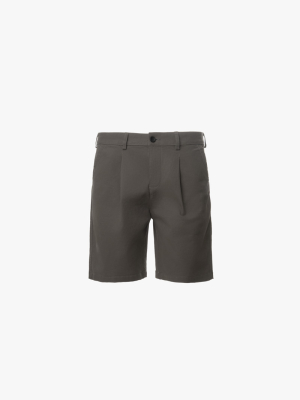 Quần Short Kaki Diễu 2 Bên Miệng Túi Form Straight QS074 Màu Xám Đậm