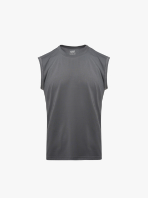 Áo Ba Lỗ In Logo 4MEN Club Sau Lưng Form Regular AT179 Màu Xám