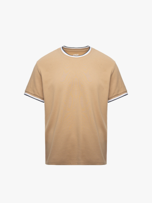 Áo Thun Cổ Tròn Phối Bo Form Regular AT180