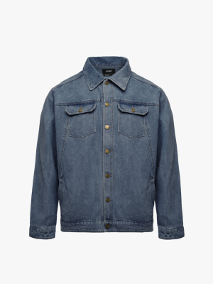 Áo Khoác Jean Trơn Túi Hộp 2 Bên Form Regular AK077