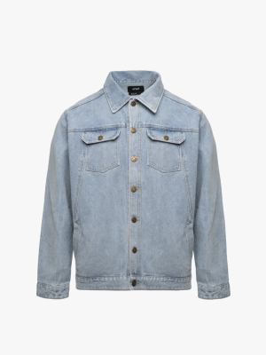 Áo Khoác Jean Trơn Túi Hộp 2 Bên Form Regular AK077 Màu Xanh Biển Nhạt