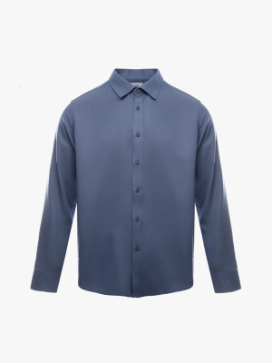 Áo Sơ Mi Denim Thêu Just Breath Form Regular SM196 Màu Xanh Biển Nhạt