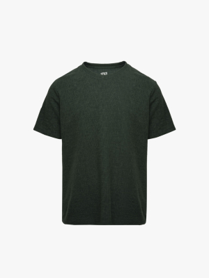 Áo Thun Dệt Kim Thêu Logo M Form Regular AT181 Màu Xanh Lá