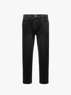 Quần Jean Rã Diễu Thêu Huy hiệu 4MEN Form Regular QJ120 Màu Xám