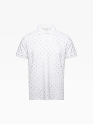 Aó Polo In Pattern Ngựa Form Regular PO180 Màu Trắng