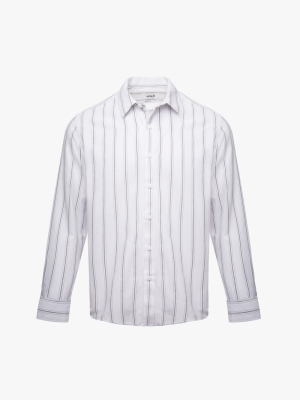 Áo Sơ Mi Sọc Thêu Logo Ngựa Form Regular SM202