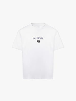 Áo Thun In Đầu Ngựa 4M Form Regular AT185 Màu Trắng