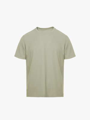 Áo Thun Cool-X In Logo Bông Tuyết Sau Cổ Form Regular AT189 Rêu