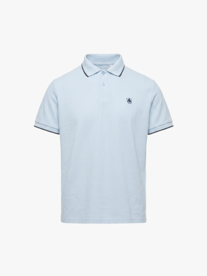Áo Polo Mắt Chim Thêu Logo Con Thuyền Form Regular PO187 Màu Xanh Biển