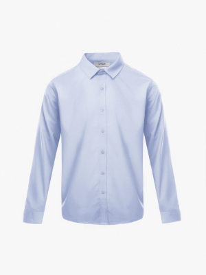 Áo Sơ Mi Trơn Form Slimfit SM205 Màu Xanh Biển